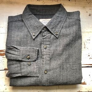 St. John's Bay Charcoal Gray Flannel Button Down